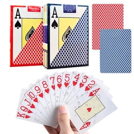 Aillynas Plastic Playing Cards, Set of 2 Colors, Ultra Capital Letters, Waterproof, Texas Hold'em Compatible, For Poker, Card Games, Stylish, Cool, Ideal for Events and Outdoors