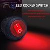 mankk 4PCS Waterproof Rocker Switch 12V Round Toggle Switch SPST