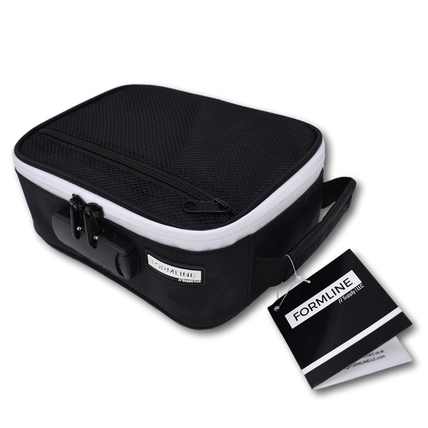 Formline Smell Proof Case with Combination Lock 8x6x3 - Premium Odor Proof Bag for All Your Accessories. Eliminate Odor - No Smell Escapes this Discreet Stash Container.