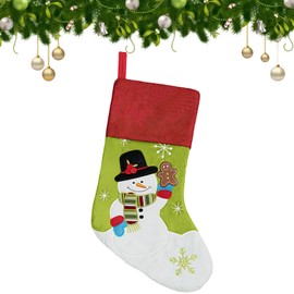 BPTZYLN 1Pcs Big Size 44 * 28cm Christmas Stockings Xmas Stockings Easy To Hang Stockings Christmas Snowman Large Christmas Stocking for Family Holiday Christmas Party Decorations