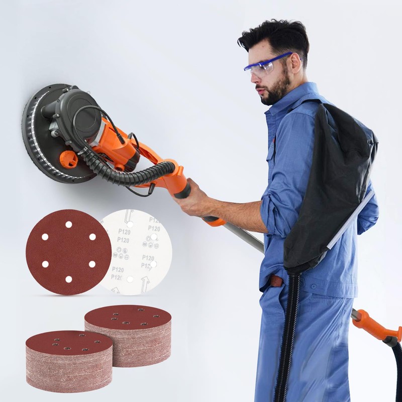 50pcs 9 inch 6 Hole Sanding Discs Set -10 Each