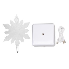 3D Metal Sheet Night Light Rotation Rechargeable Decoration 3D Night LED Light Base Snowflake
