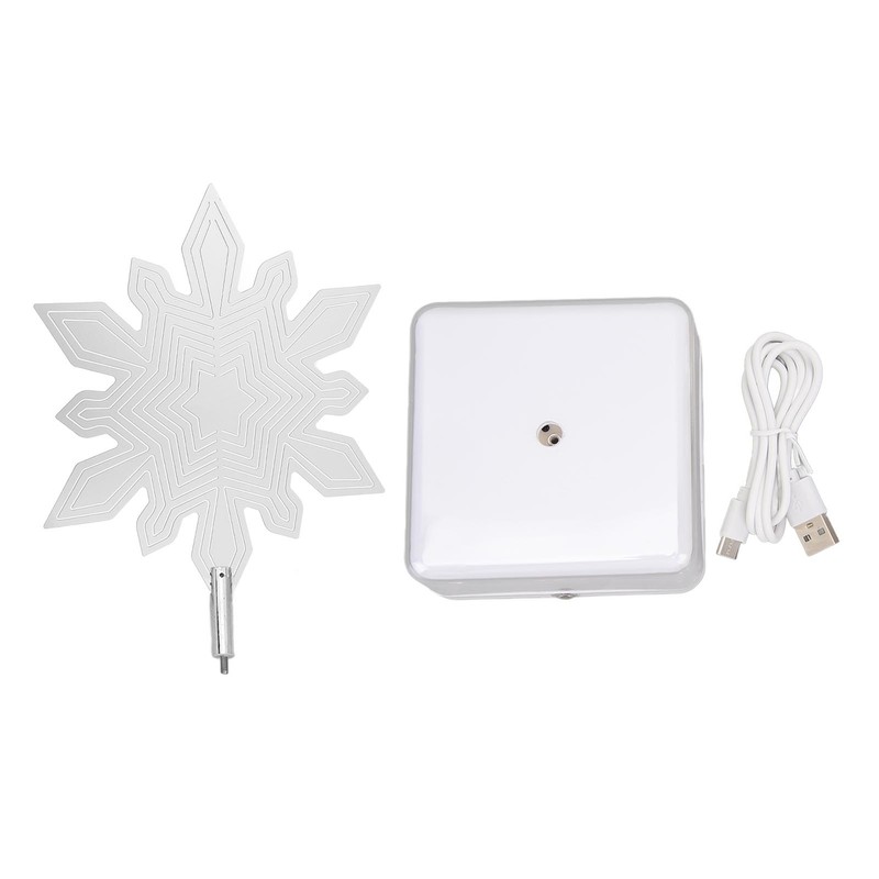 3D Metal Sheet Night Light Rotation Rechargeable Decoration 3D Night