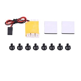 ZLXHDL 8PCS RC LED Light Kit for Airplane Helicopter, RC Light Accessory with 23.6in Cable, RC Aircraft Lighting System, Flashing Landing Gear Wing Lights