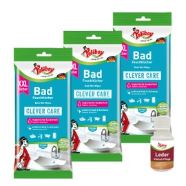 Poliboy ... pflegt wie neu POLIBOY XXL Bad Feuchttücher - Feuchte Reinigungstücher als praktischer Badreiniger - 3x 24 Tücher - Mit Produkt-Probe