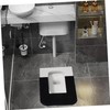 jojofuny U-Shaped Toilet Mat, Black, 55.80X55.00CM (21.93X21.61IN), Bathroom Rug, Polyester,