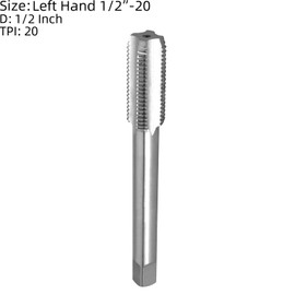 Burkit 1/2"-20 UNF Tap and Die Set Left Hand, 1/2 x 20 UNF Machine Thread Tap and Round Die