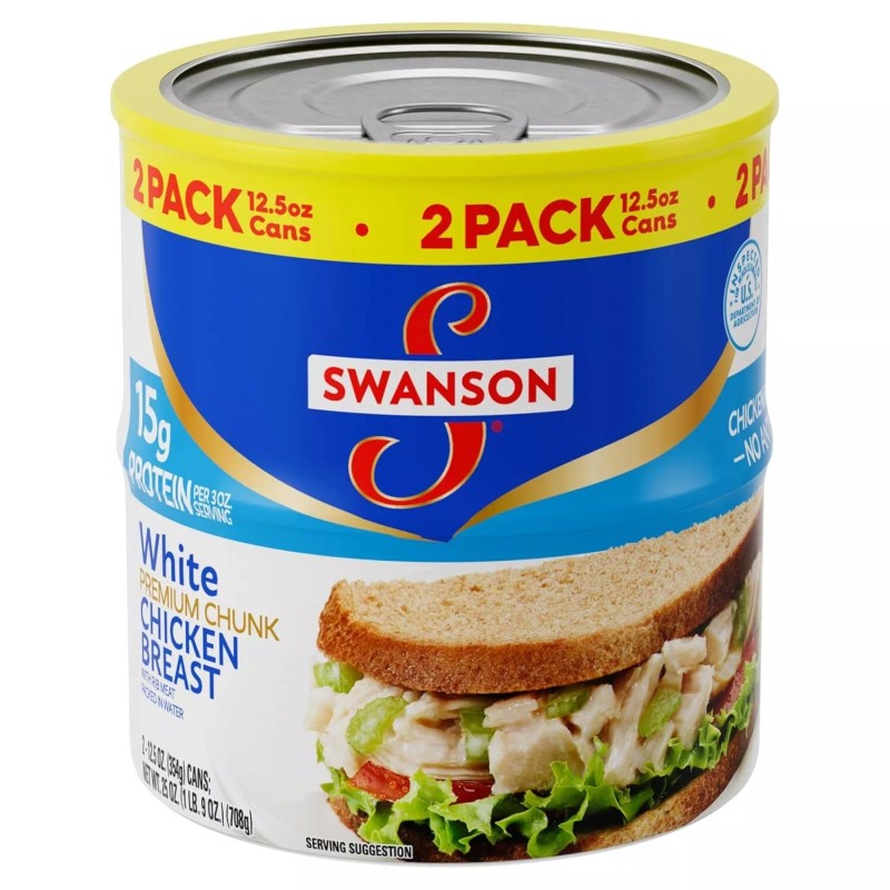 Swanson White Premium Chunk Canned Chicken Breast in Water, Fully