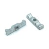 JAM2DAY Pack of 2 Silver Turn Buttons/Catches 50mm With Screws,