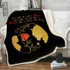 Premium Customized Beauty & Beast Blanket Gift for Valentine…… (Black,