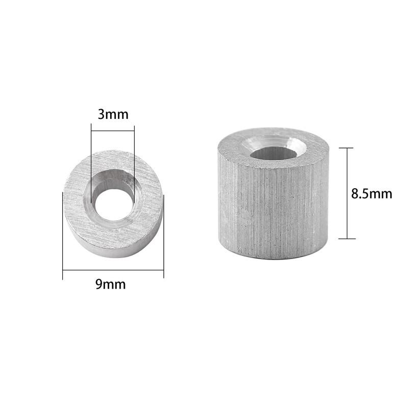 1/8" (3mm) Wire Rope Stop Loop Sleeve Round Crimps for