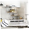 Operitacx Stainless Steel Fixed Brackets Set of 2 Corner for