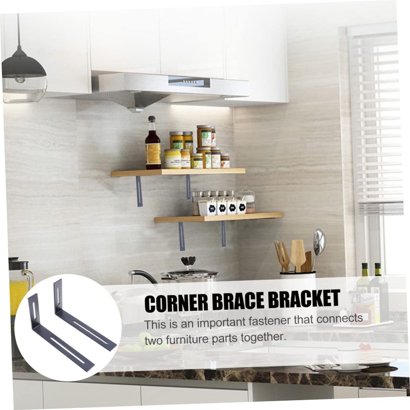 Operitacx Stainless Steel Fixed Brackets Set of 2 Corner for
