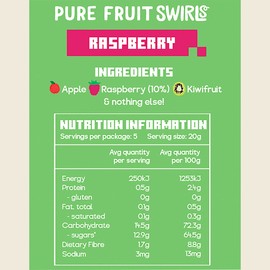 Nibblish Pure Fruit Swirls Raspberry 100g