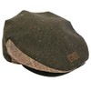Patrick Francis Green Tweed Celtic Knot Flat Cap (Green Tweed,