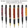 Colarr 12 Pack Woodturning Pen Kit Twist Ballpoint Pen Kit