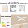 FUMLTP 52inch Flush Mount Ceiling Fans with Lights and Remote/APP