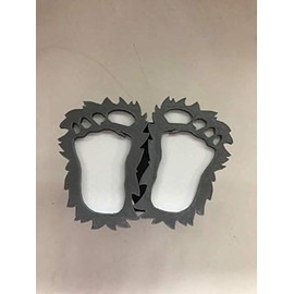 Stickysight.com Bigfoot Sasquatch Hairy Foot in 3D - White Foot Grey Hair - 2 inch Trailer Hitch Cover - Big Foot Urban Myth