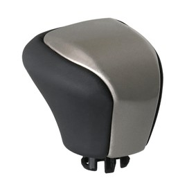 HONFQP Shift Knob for Gear Change Lever Compatible with Lexus LX570 2015-2021 LX450D 2016-2020 Accessories Parts Replaces 33504-60490-C0 Black Leather/Silver Gray