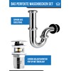FEINER Sink Drain Fitting with Overflow + Siphon Sink Set