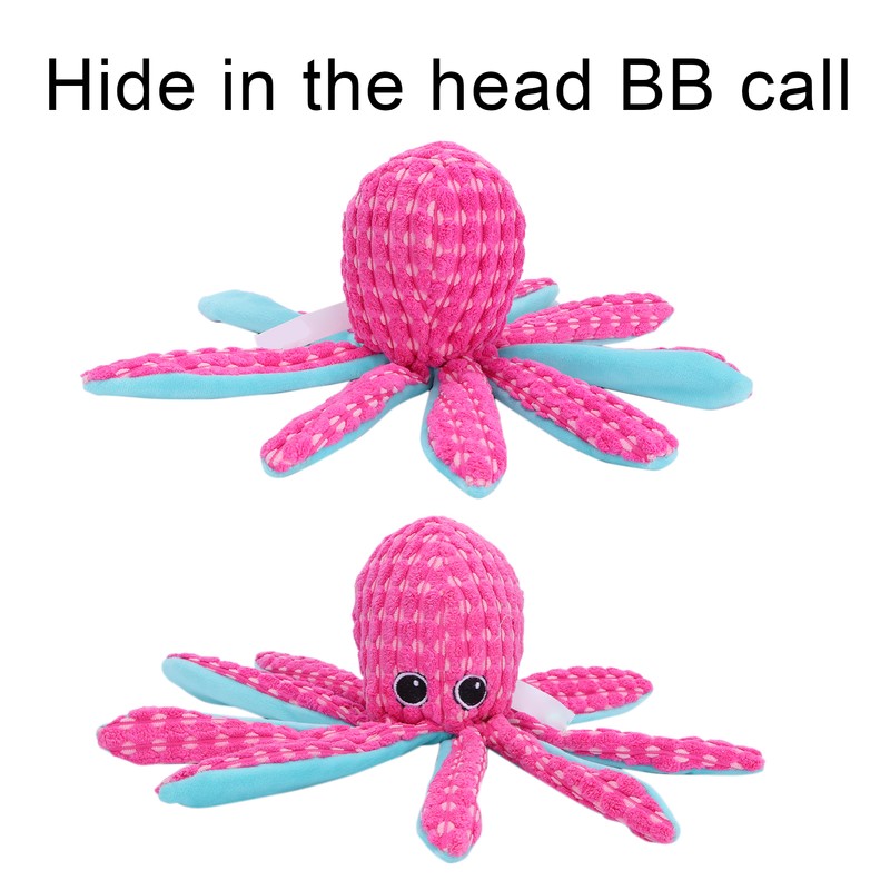 Pet Corduroy Octopus Vocal Toy Puppy Biting Training Toy for