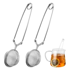 Set of 2 tea tongs for loose tea, tea infuser for loose tea, tea ball, tea strainer, fine mesh tea infuser, stainless steel, tea balls, tea infuser strainer, for loose tea, spices, etc. of the