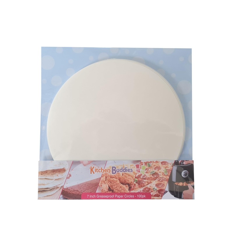 Kitchen Buddies Greaseproof Baking Parchment Circles - 6, 7, 8,