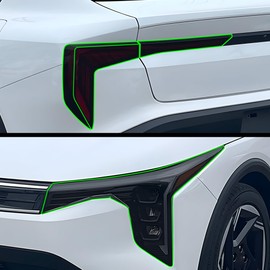 BOGAR TECH DESIGNS Precut for KIA K4 2025-2026 Full Headlight Taillight Head Tail Light Tint Kit, Light Smoke