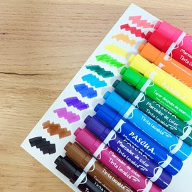 Paquete de 12 Marcadores base agua plumon grueso tinta lavable buen regalo para niños escolar