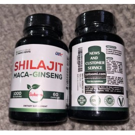 Pure (Lot Of 2) Shilajit Maca-Ginseng…Exp 03/27…60 Capsules…1000mg Serving