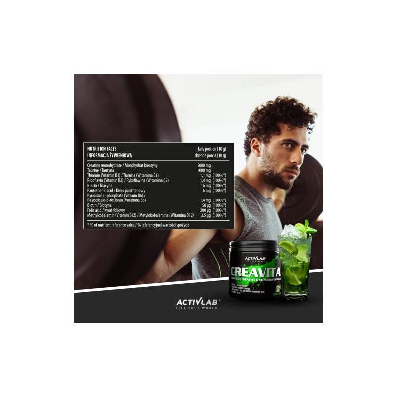 Activlab CREAVITA - Jar 300g - 30 Servings - Mohito