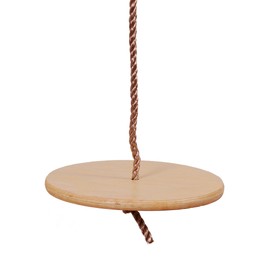 OTITU Plate Swing Made of Weatherproof Wood - Classic Children's Swing Wooden Toy, Monkey Swing Seat - Climbing Towers Natural Wood Swing