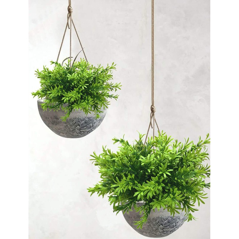 CATTREE Artificial Plants, Plastic Shrubs Faux Flowers Fake Grass Leaves