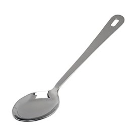 Genware NEV-300014 Serving Spoon With Hanging Hole, Stainless Steel, 14"