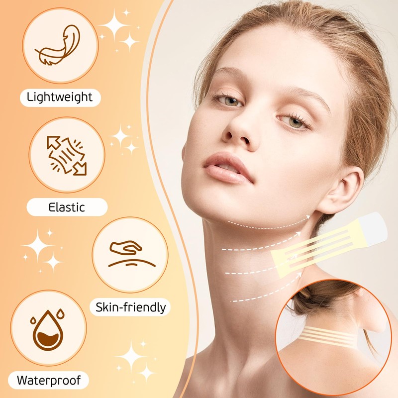 Invisible Elastic Neck Lift Tape for Double Chin & Neck