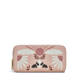 RADLEY London Rising Sun Women's Leather Large Zip Around Wallet, Prairie Pink
