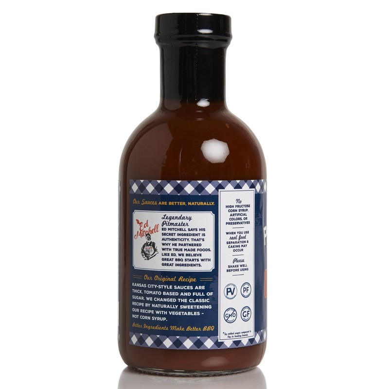 True Made Foods Vegetable BBQ Sauce, Low Sugar, 18 oz