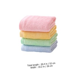 Baluue 8Pcs Soft Absorbent Face Towels for Gentle Washcloths Yellow Pink Green and Blue for Cleaning Breathable and Skin Friendly for Daily Use