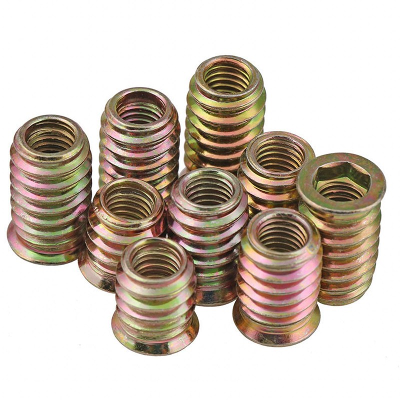 Wadayu 100pcs Threaded Inserts for Wood, Screw in Nut Fastener