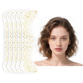 Yuibthr Glitter Freckles Face Tattoo, Gold - Glow Up Makeup Patches, 5pcs Sparkle Freckles for Women