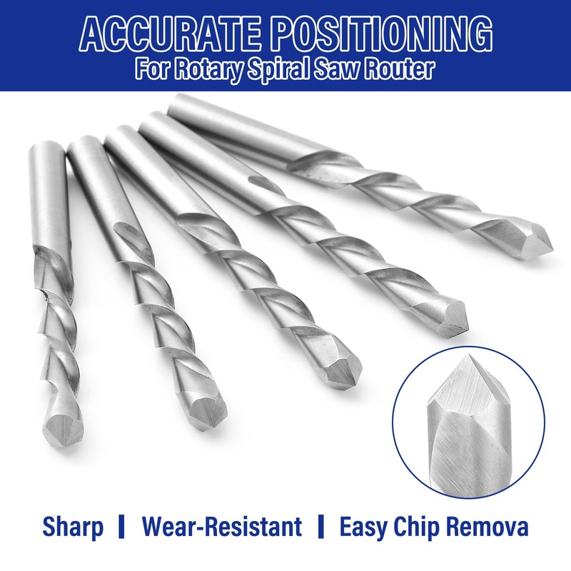 Tondiamo 10pcs 1/4" Drill Bits Drywall Cutting Bit Hss Twist