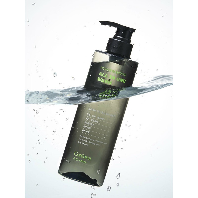 KOREANA 코리아나 포맨 파워 블렌딩 올인원 워시 KOREANA ForMen Power