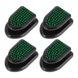 HEROFFIX 4 Pcs for Purses and Bags, Umbrella Etc Car Storage Hooks Sturdy Car Adhesive Hooks Green ABS Rhinestone 1.18"x0.83"