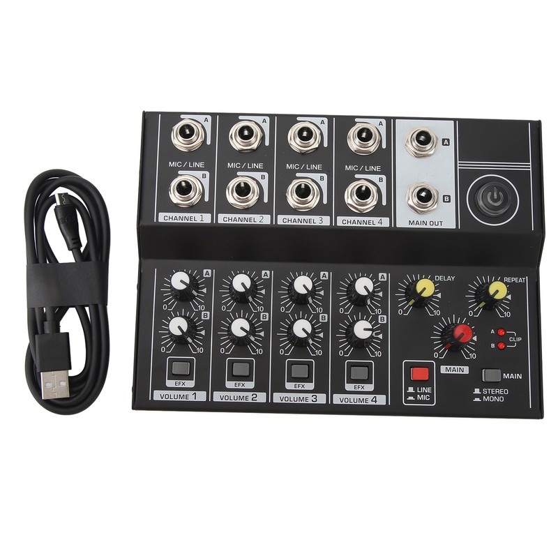8 Channel Sound Mixer Sound Board Console 2 Modes Aluminium