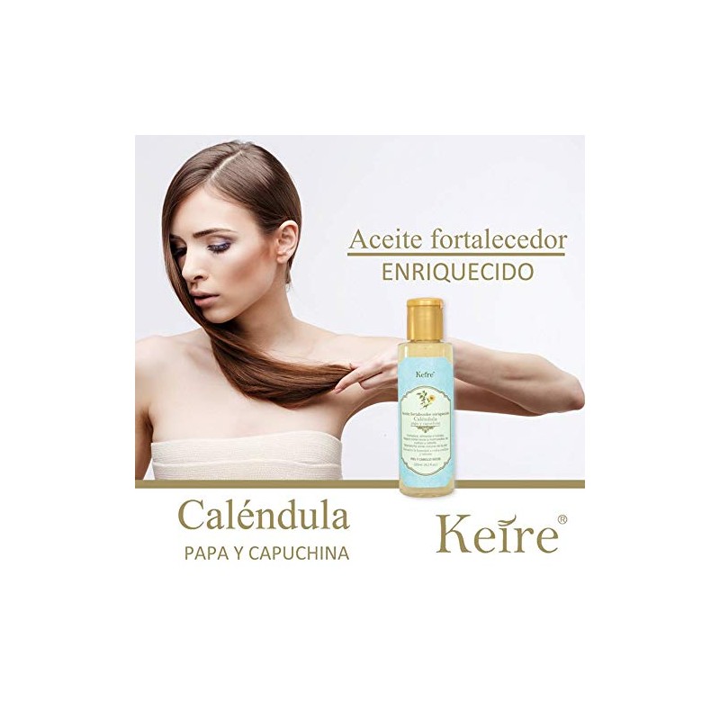 Aceite Fortalecedor Enriquecido con CALÉNDULA, PAPA y CAPUCHINA para Cabello