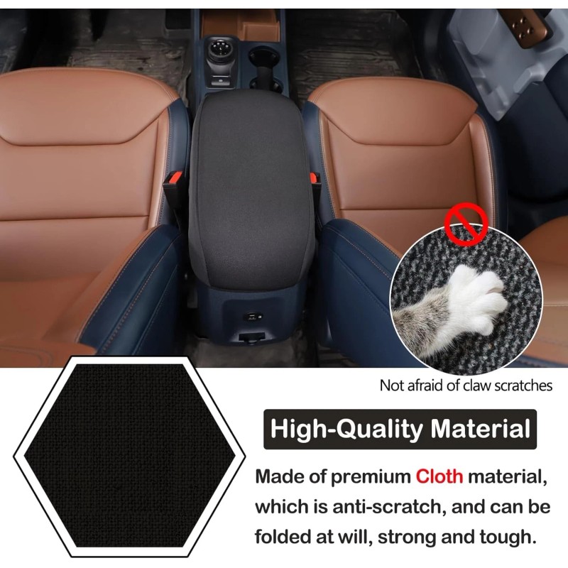 Unbranded For Ford Maverick 2022-2025 Car Black Center Console Armrest