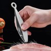 This multi-functional 304 stainless steel kitchen utility tweezer is a