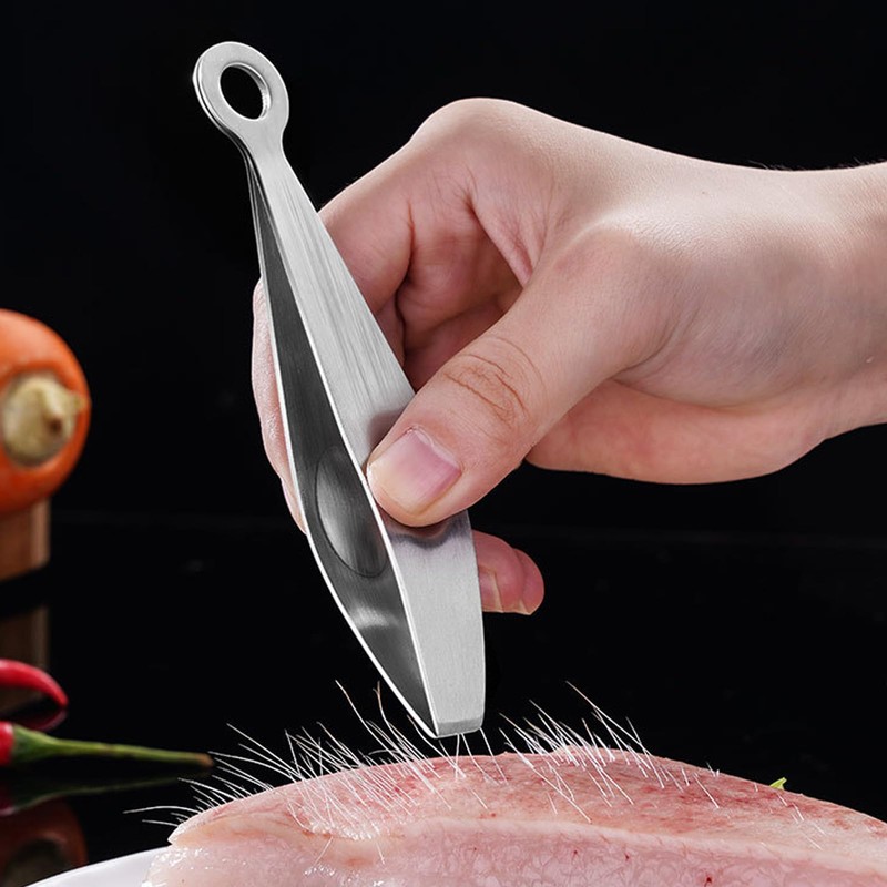 This multi-functional 304 stainless steel kitchen utility tweezer is a