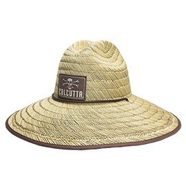 Calcutta Men & Women’s Patch Straw Hat with Chin Strap – Outdoor Sun Protection