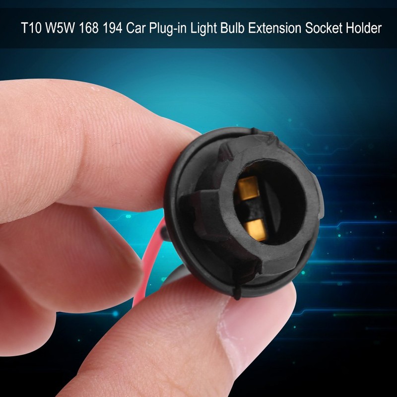 2pcs W-5-W 168 194 Car Plug-in Light Bulb Extension Socket